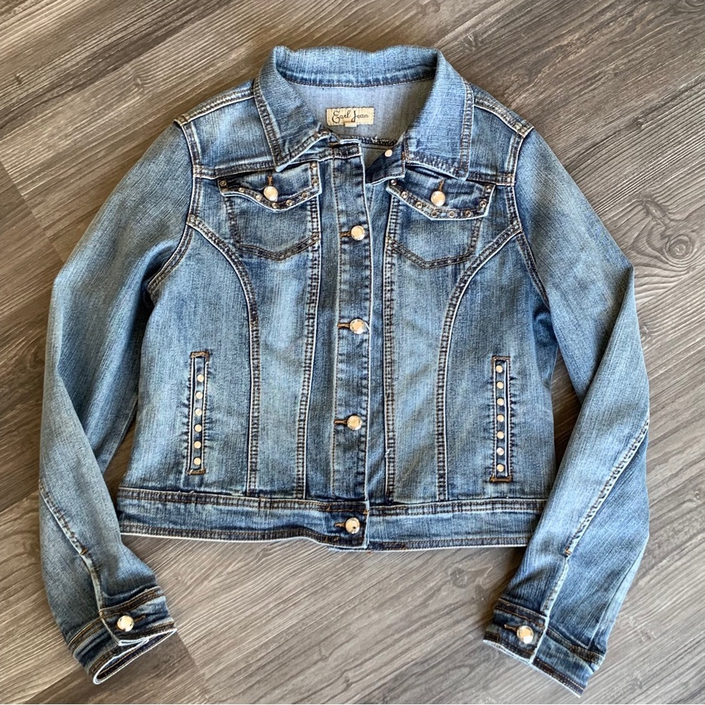 Earl Jean Rhinestone Jean Jacket